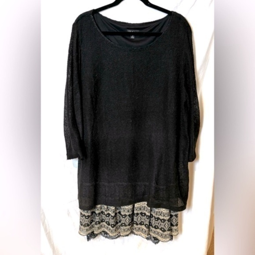 SL Fashions Plus Size Sweater Layered Dress Size 3X